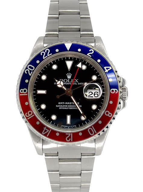 rolex gmt master 16710 pepsi bezel mens watch